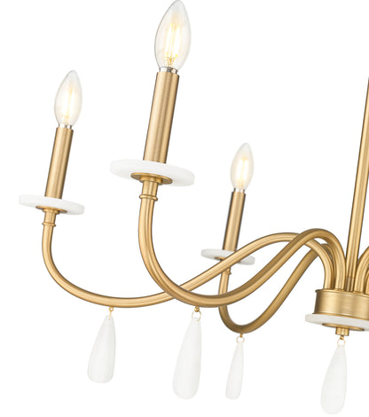 Toussant 6 Light Chandelier Modern Gold