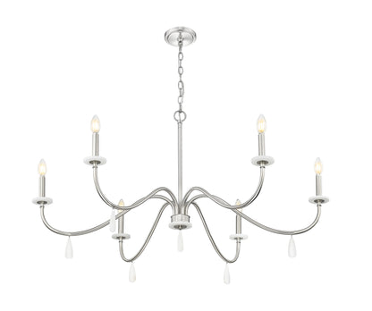 Toussant 6 Light Chandelier 
 Brushed Nickel