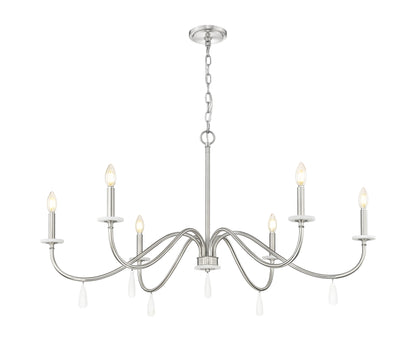 Toussant 6 Light Chandelier 
 Brushed Nickel