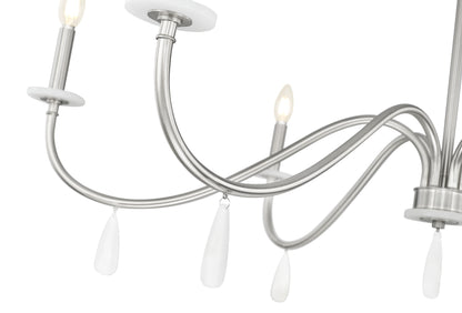 Toussant 6 Light Chandelier 
 Brushed Nickel