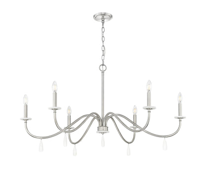 Toussant 6 Light Chandelier 
 Brushed Nickel