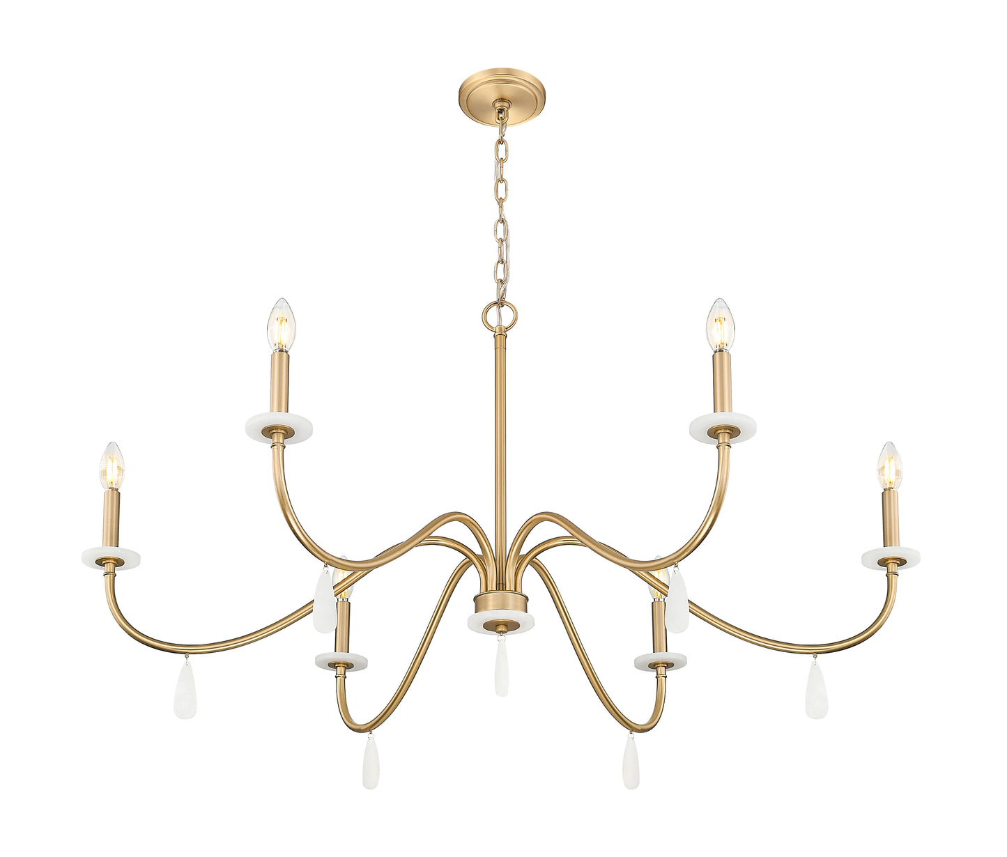 Toussant 6 Light Chandelier Modern Gold