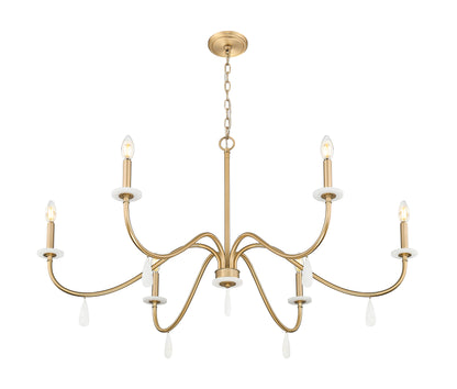 Toussant 6 Light Chandelier Modern Gold