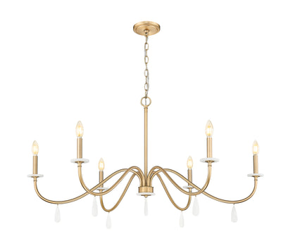 Toussant 6 Light Chandelier Modern Gold