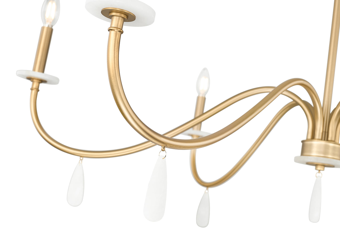 Toussant 6 Light Chandelier Modern Gold