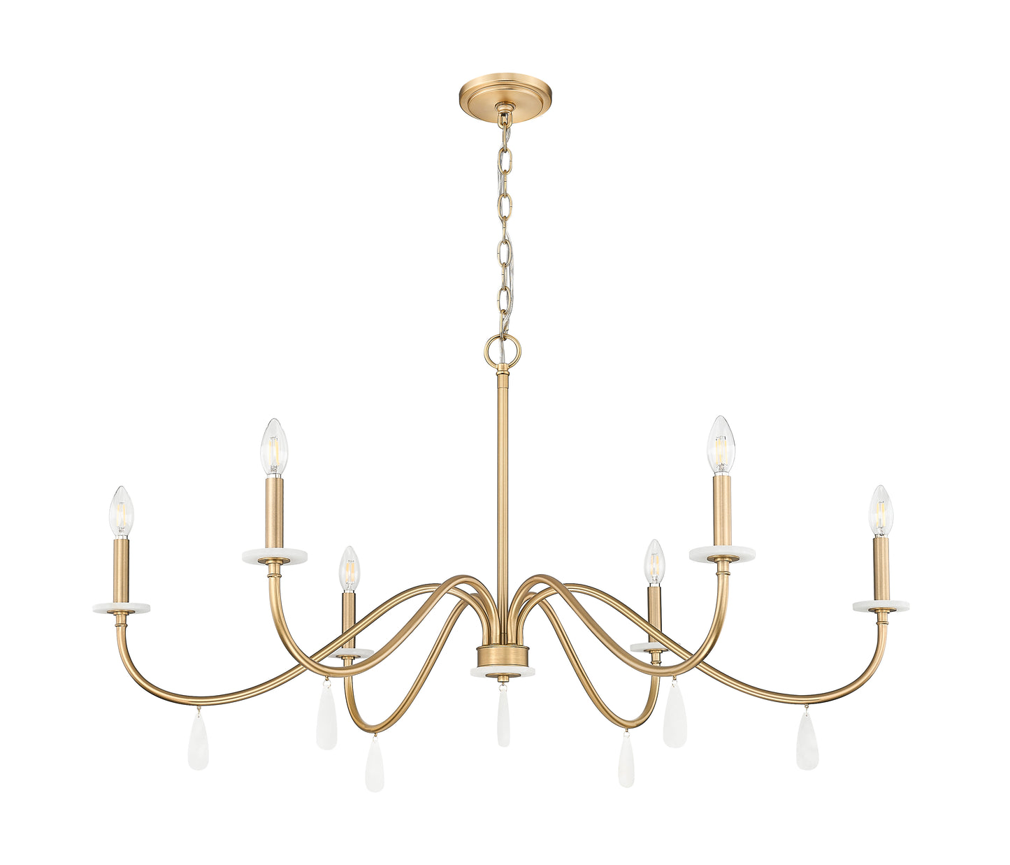 Toussant 6 Light Chandelier Modern Gold