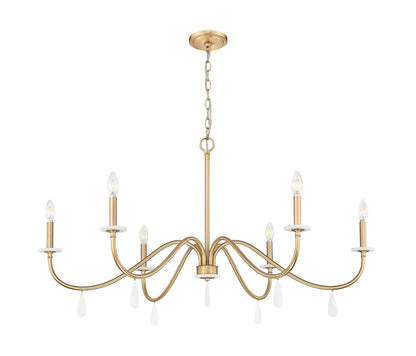 Toussant 6 Light Chandelier Modern Gold