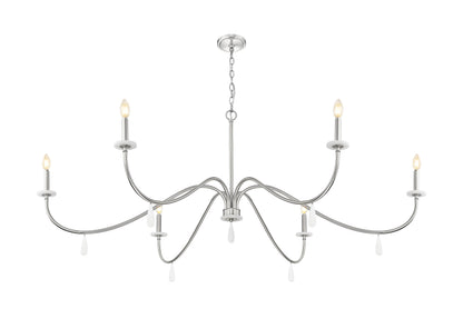 Toussant 6 Light Chandelier 
 Brushed Nickel