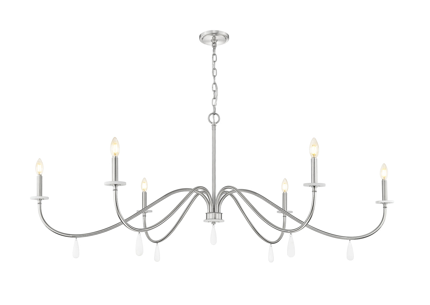 Toussant 6 Light Chandelier 
 Brushed Nickel