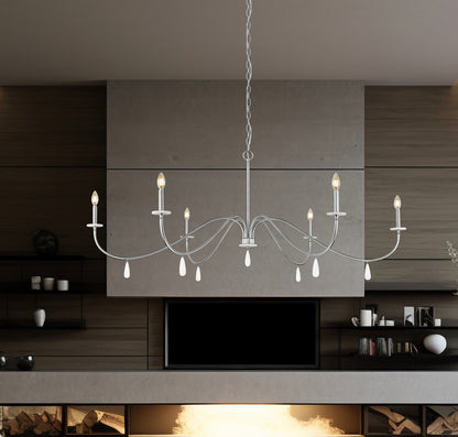 Toussant 6 Light Chandelier 
 Brushed Nickel