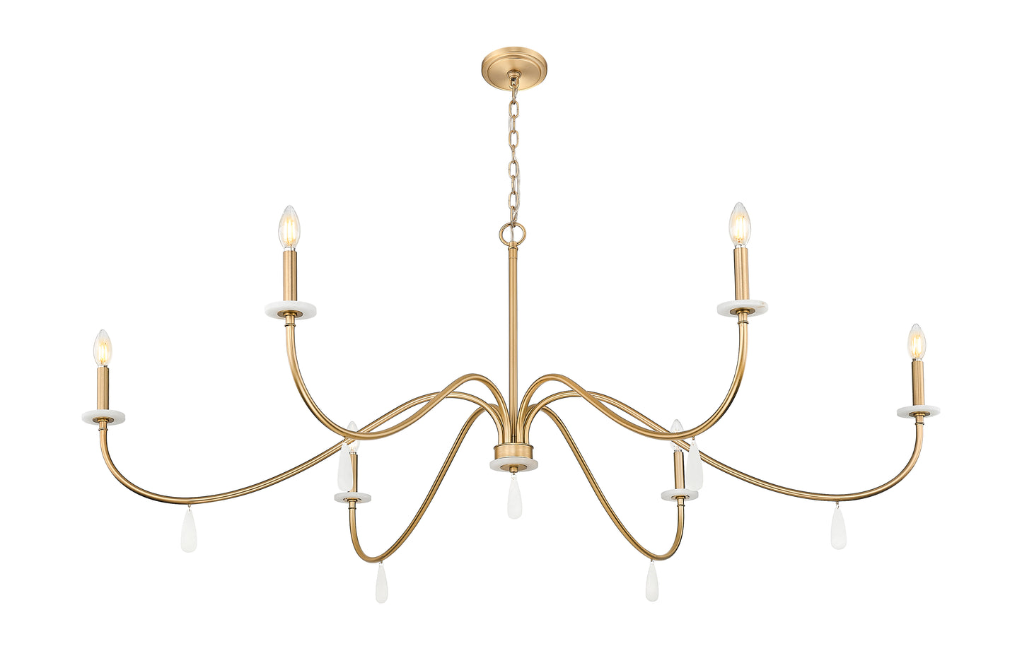 Toussant 6 Light Chandelier Modern Gold