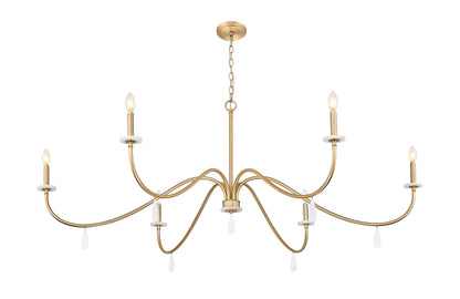 Toussant 6 Light Chandelier Modern Gold