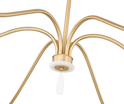 Toussant 6 Light Chandelier Modern Gold