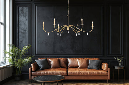 Toussant 6 Light Chandelier Modern Gold