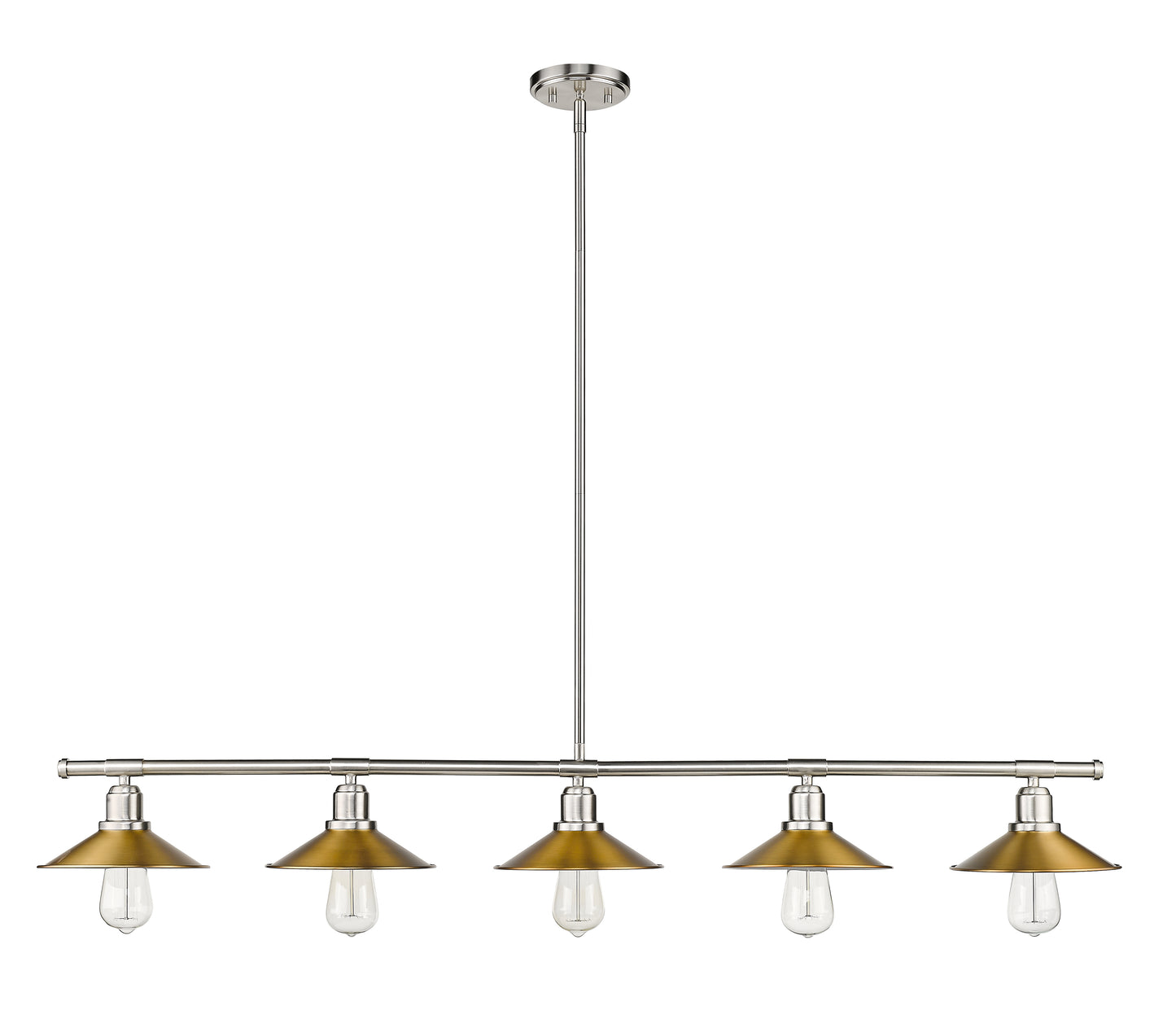 Casa 5 Light Linear Chandelier Brushed Nickel