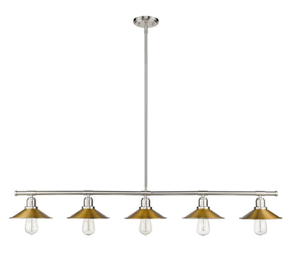 Casa 5 Light Linear Chandelier Brushed Nickel