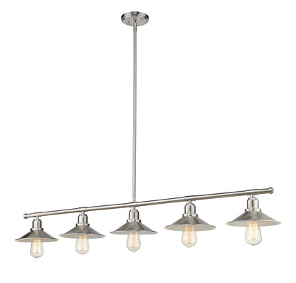 Casa 5 Light Linear Chandelier Brushed Nickel