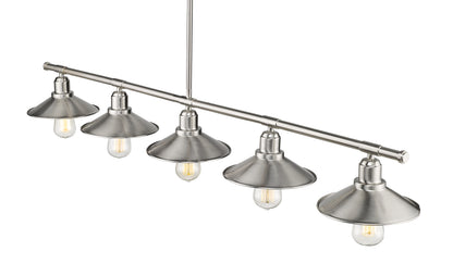 Casa 5 Light Linear Chandelier Brushed Nickel