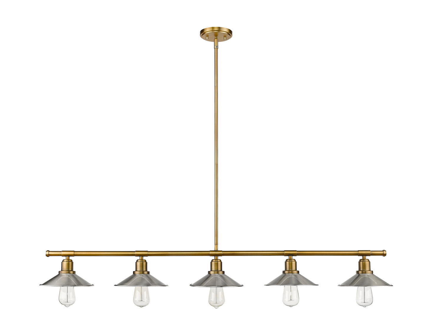 Casa 5 Light Linear Chandelier Foundry Brass