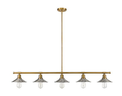 Casa 5 Light Linear Chandelier Foundry Brass