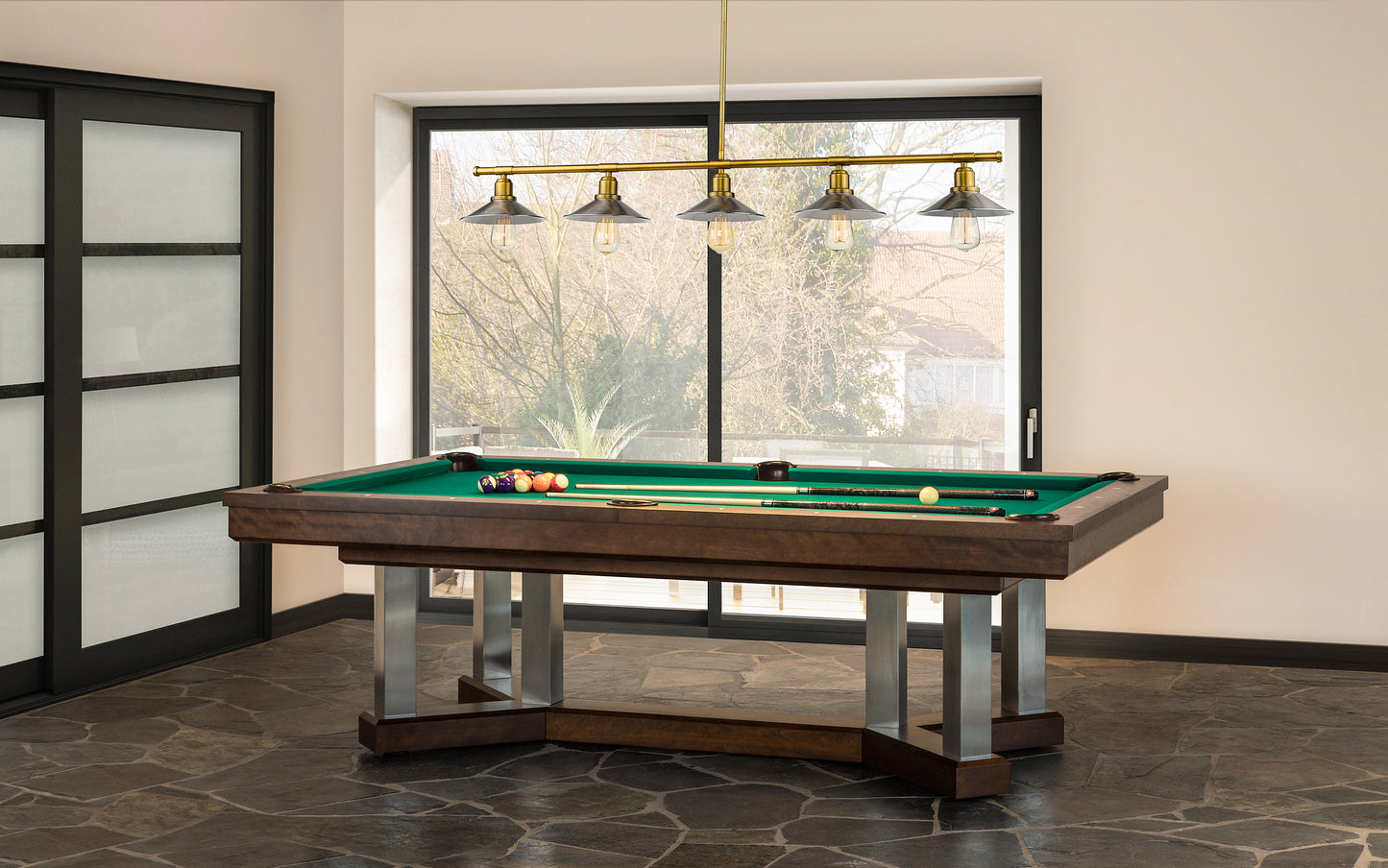 Casa 5 Light Linear Chandelier Foundry Brass