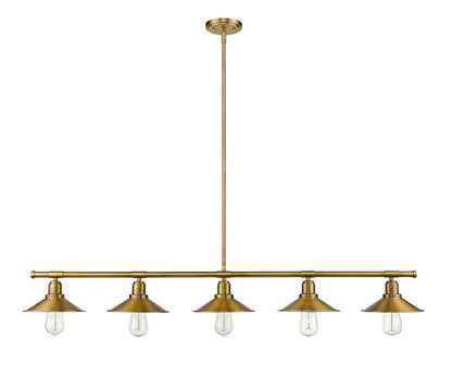Casa 5 Light Linear Chandelier Foundry Brass