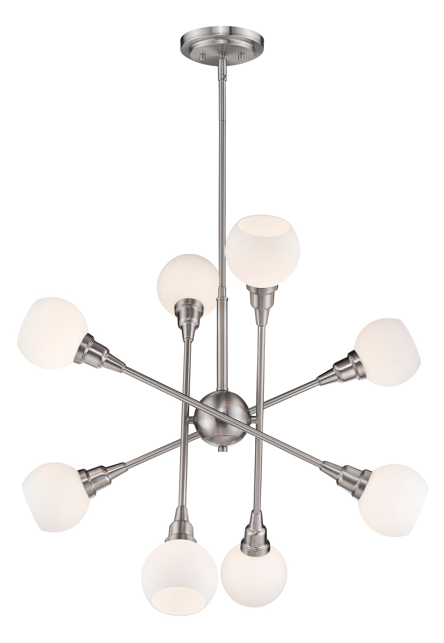 Tian G9 8 Light Chandelier Brushed Nickel