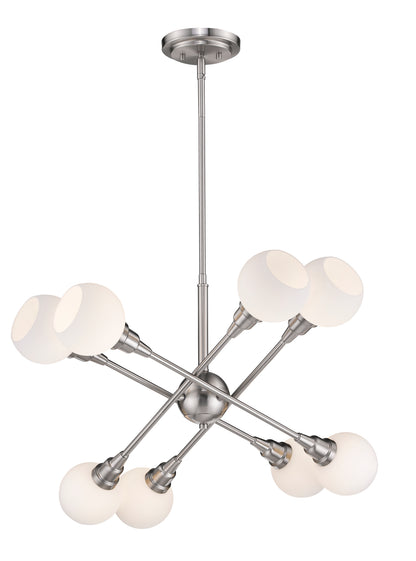 Tian G9 8 Light Chandelier Brushed Nickel