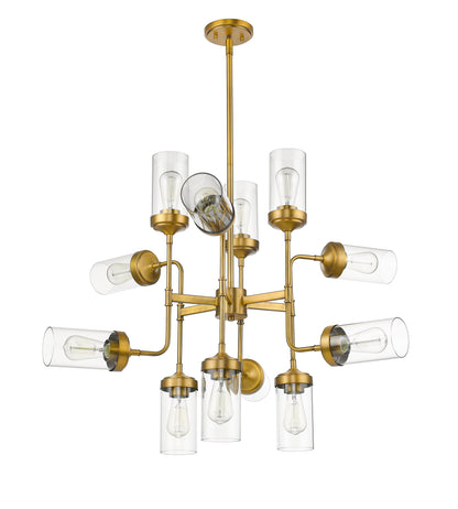 Calliope 12 Light Chandelier Foundry Brass