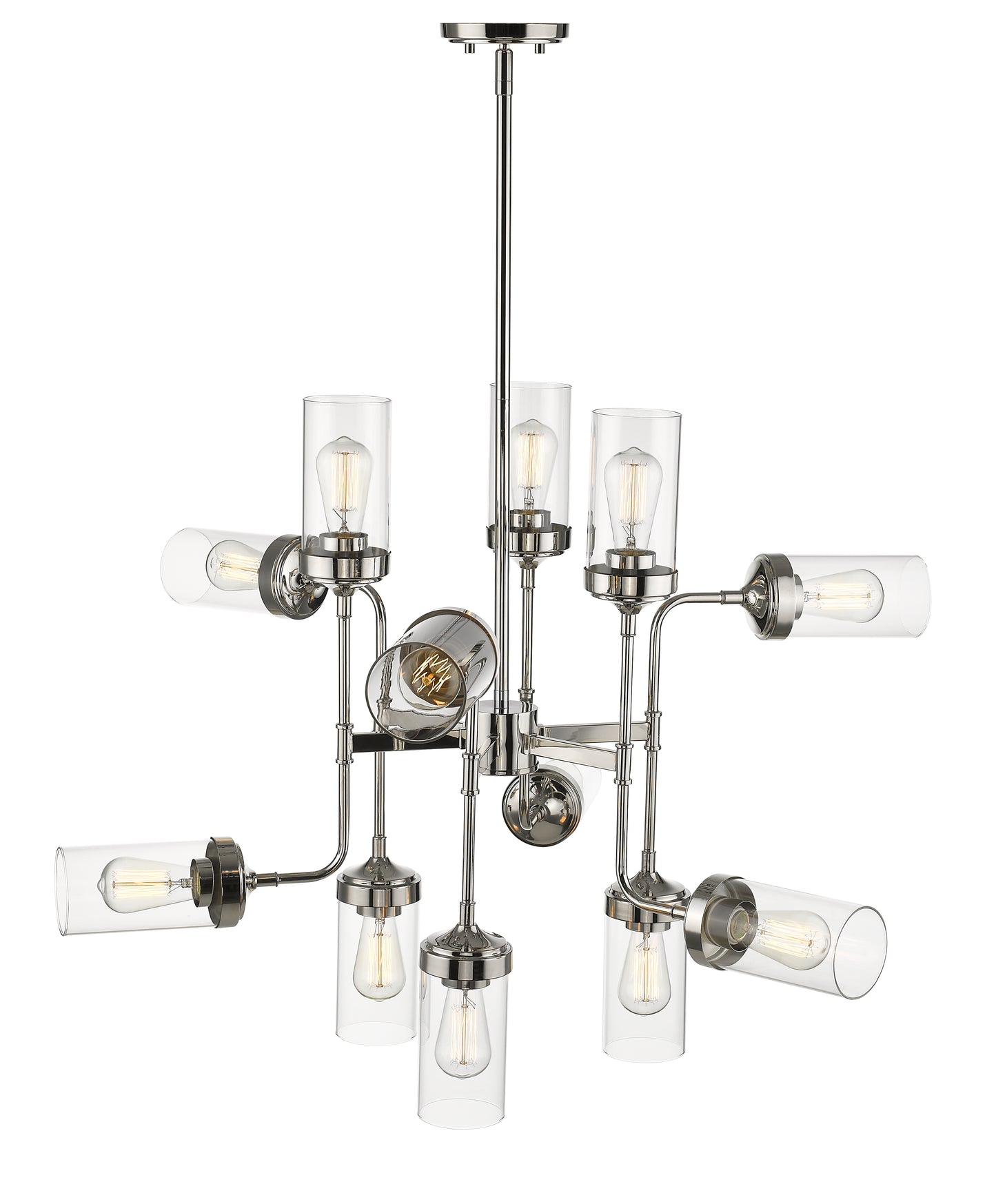 Calliope 12 Light Chandelier Polished Nickel