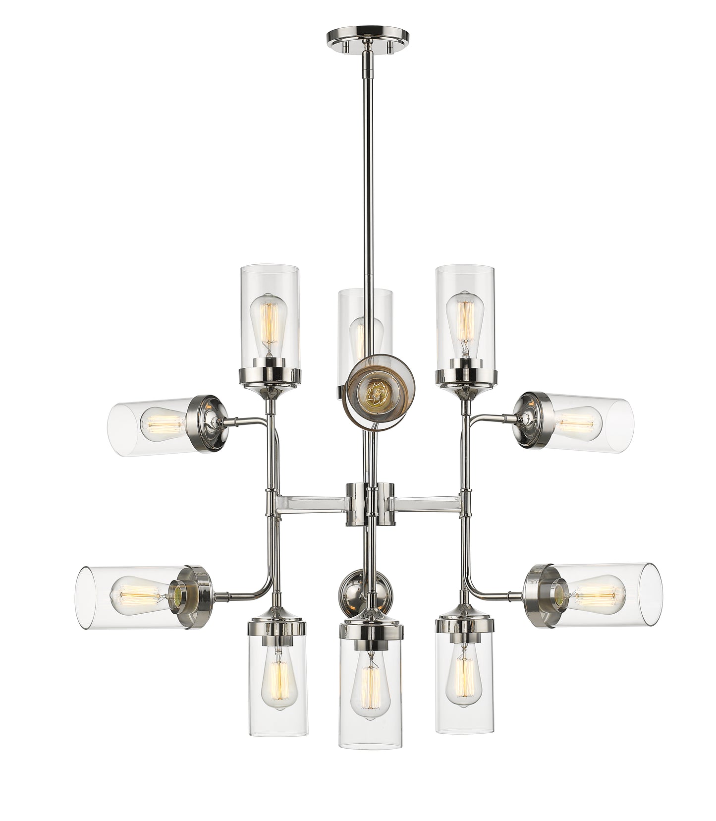 Calliope 12 Light Chandelier Polished Nickel