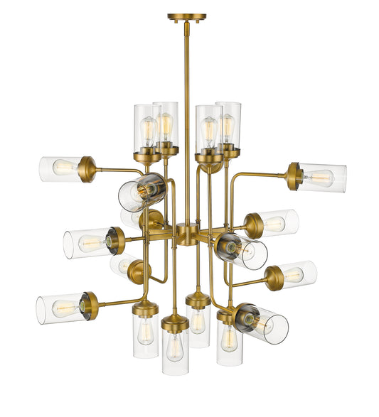 Calliope 20 Light Chandelier Foundry Brass