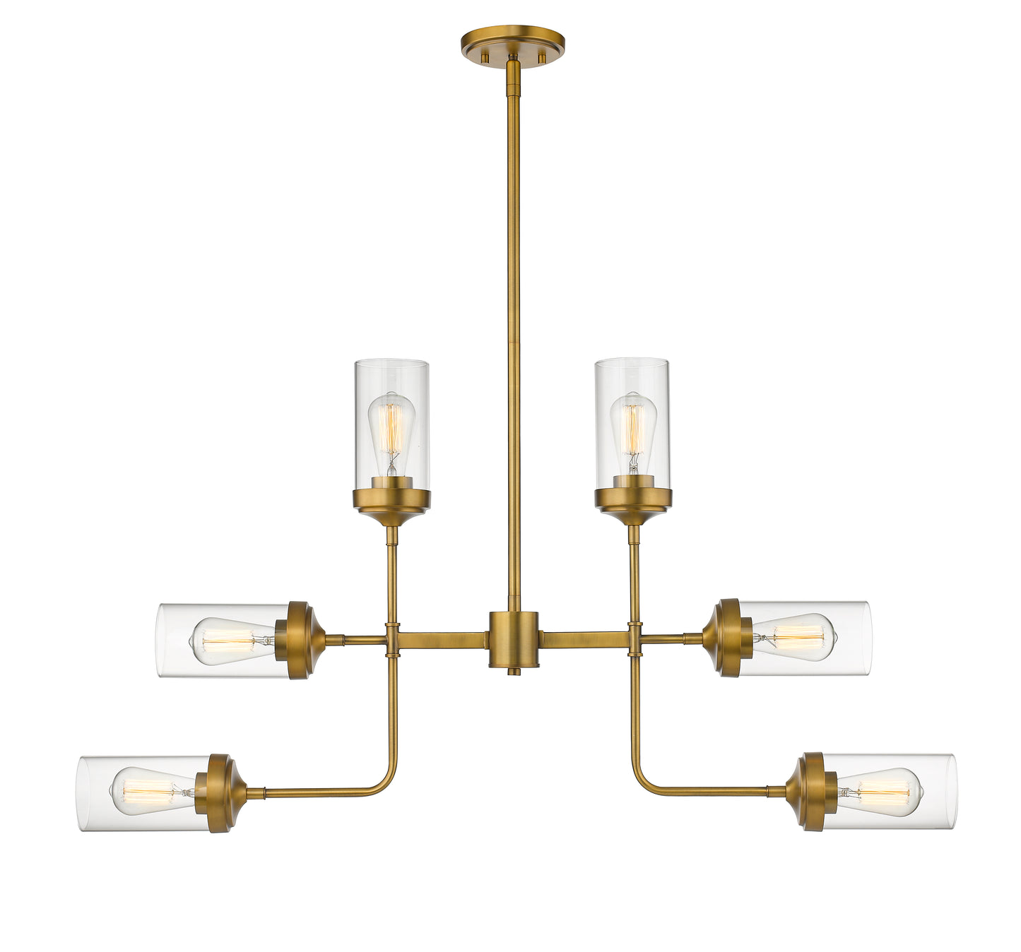 Calliope 6 Light Chandelier Foundry Brass