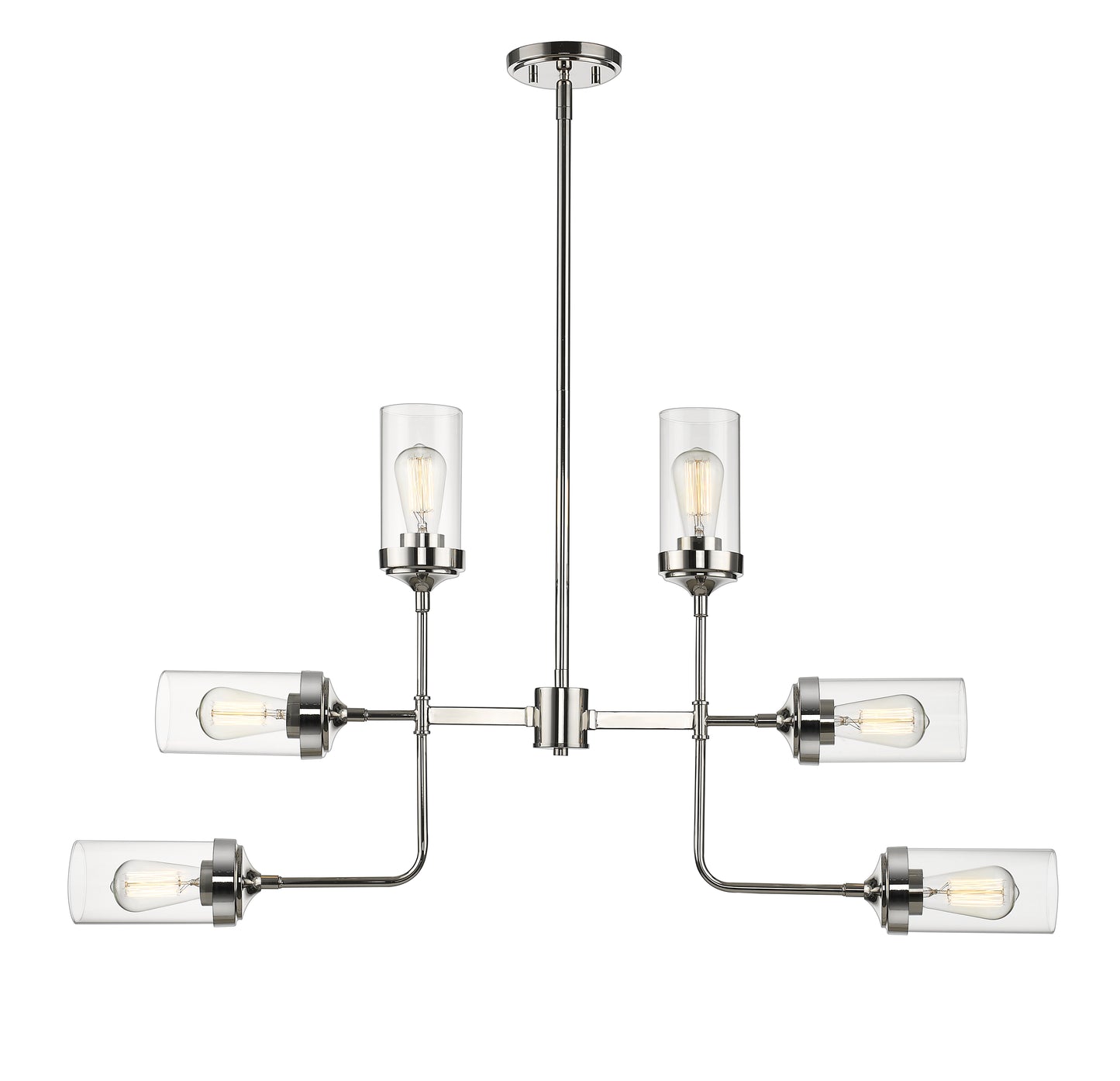 Calliope 6 Light Chandelier Polished Nickel