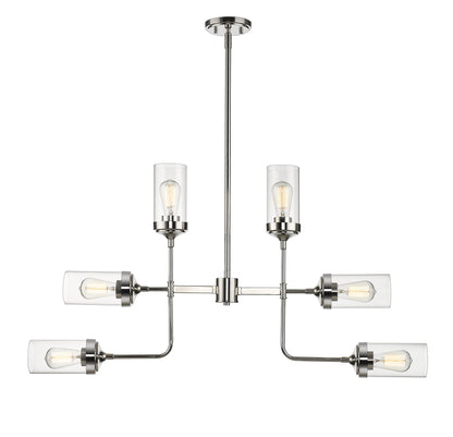 Calliope 6 Light Chandelier Polished Nickel