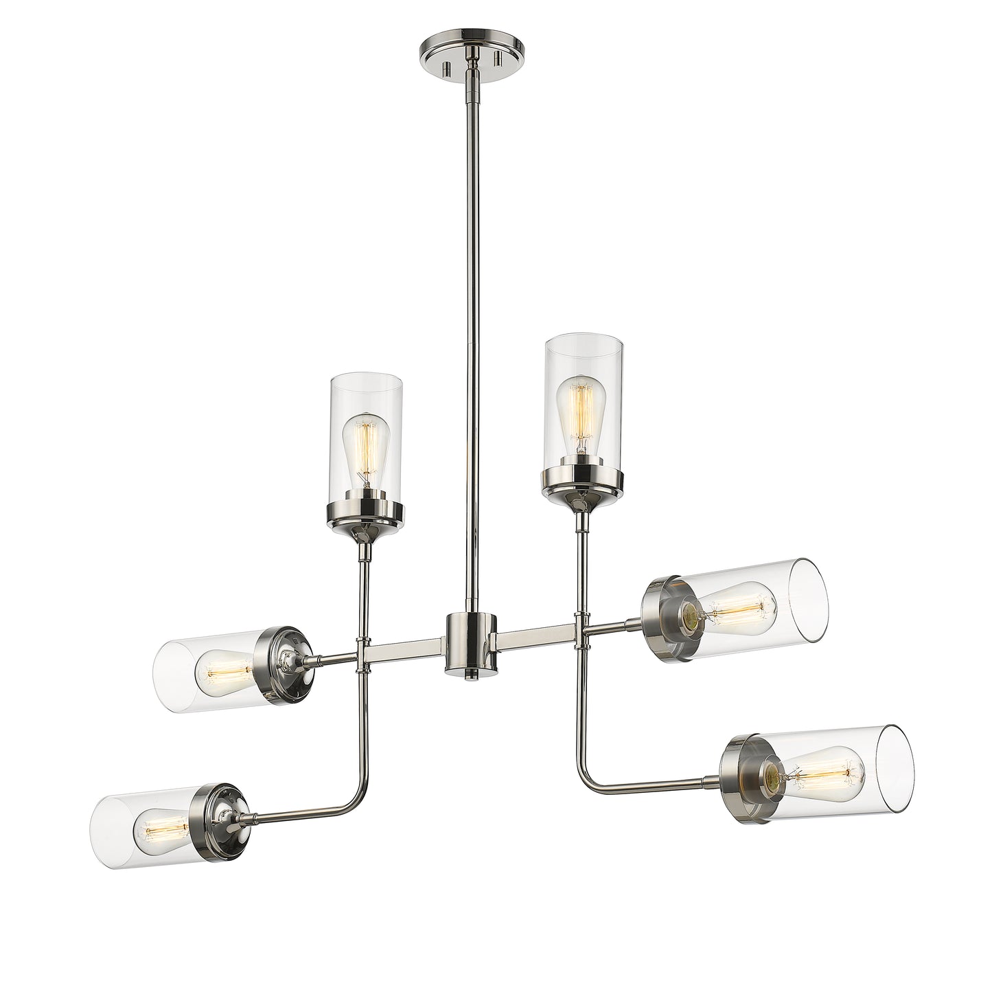 Calliope 6 Light Chandelier Polished Nickel