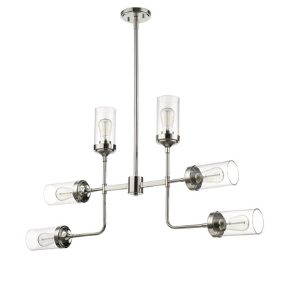 Calliope 6 Light Chandelier Polished Nickel