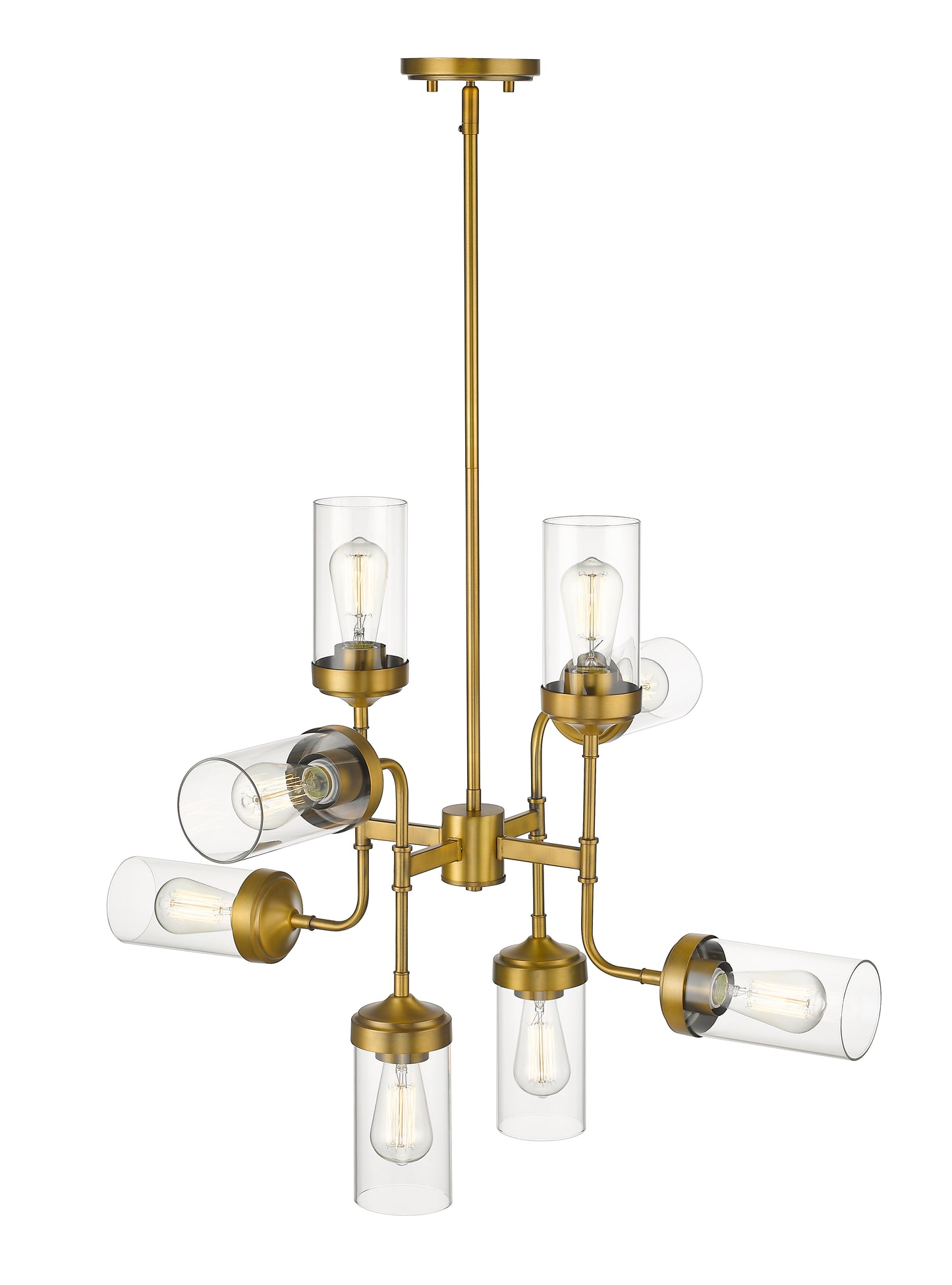 Calliope 8 Light Chandelier Foundry Brass