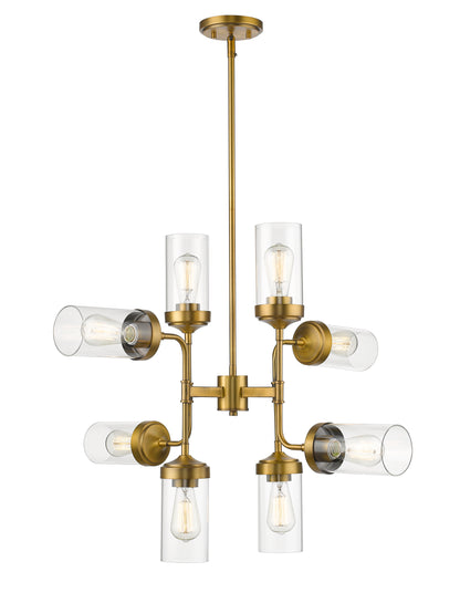 Calliope 8 Light Chandelier Foundry Brass