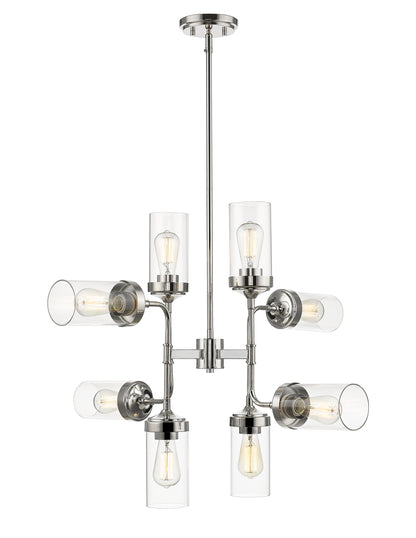 Calliope 8 Light Chandelier Polished Nickel