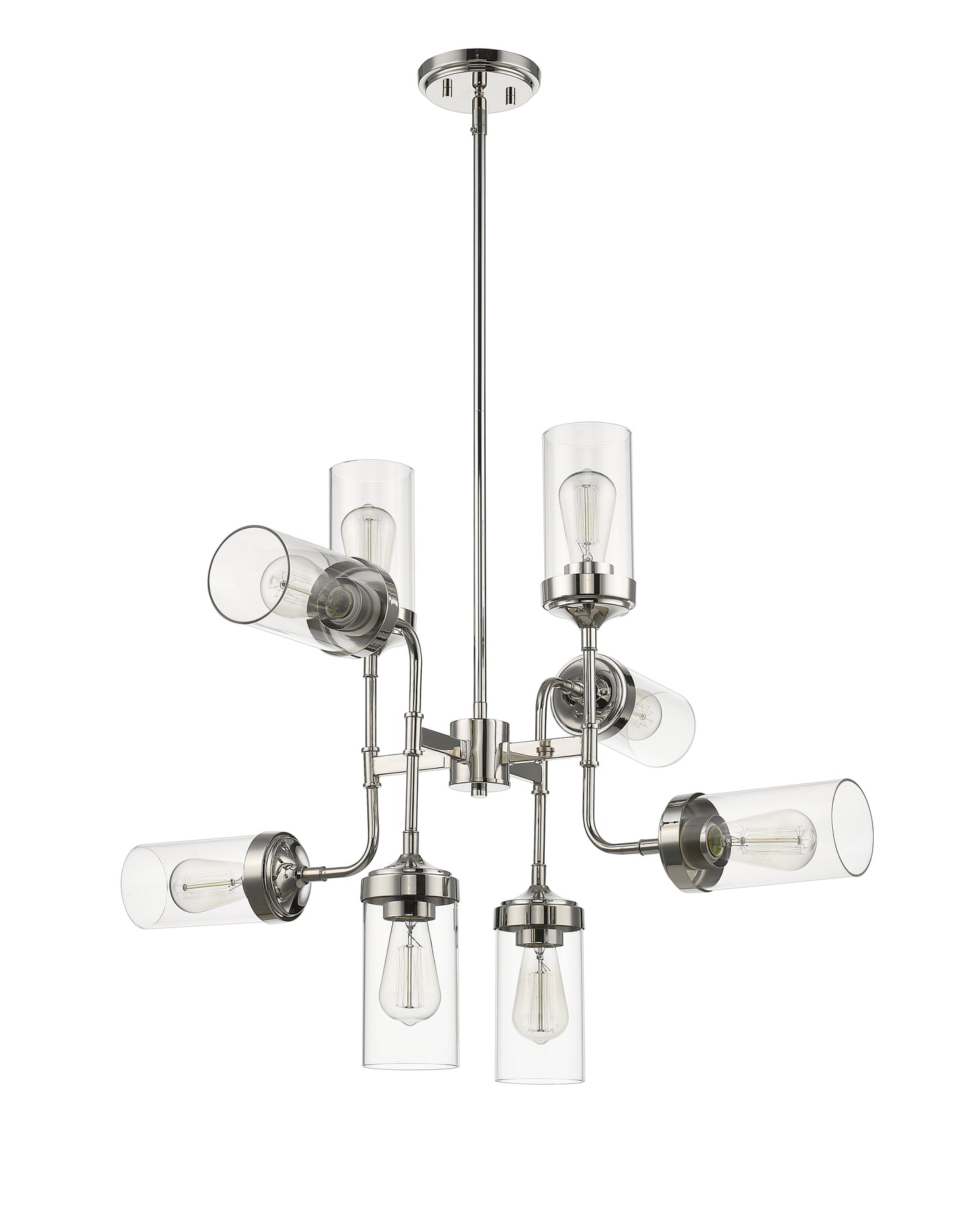 Calliope 8 Light Chandelier Polished Nickel