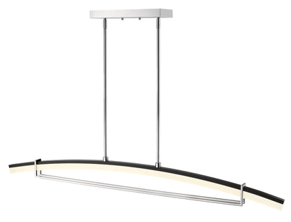 Arc LED 1 Light Linear Chandelier Chrome