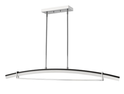 Arc LED 1 Light Linear Chandelier Chrome