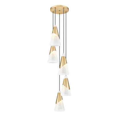 Aimie 5 Light Chandelier Modern Gold