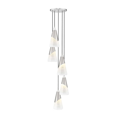 Aimie 5 Light Chandelier Brushed Nickel