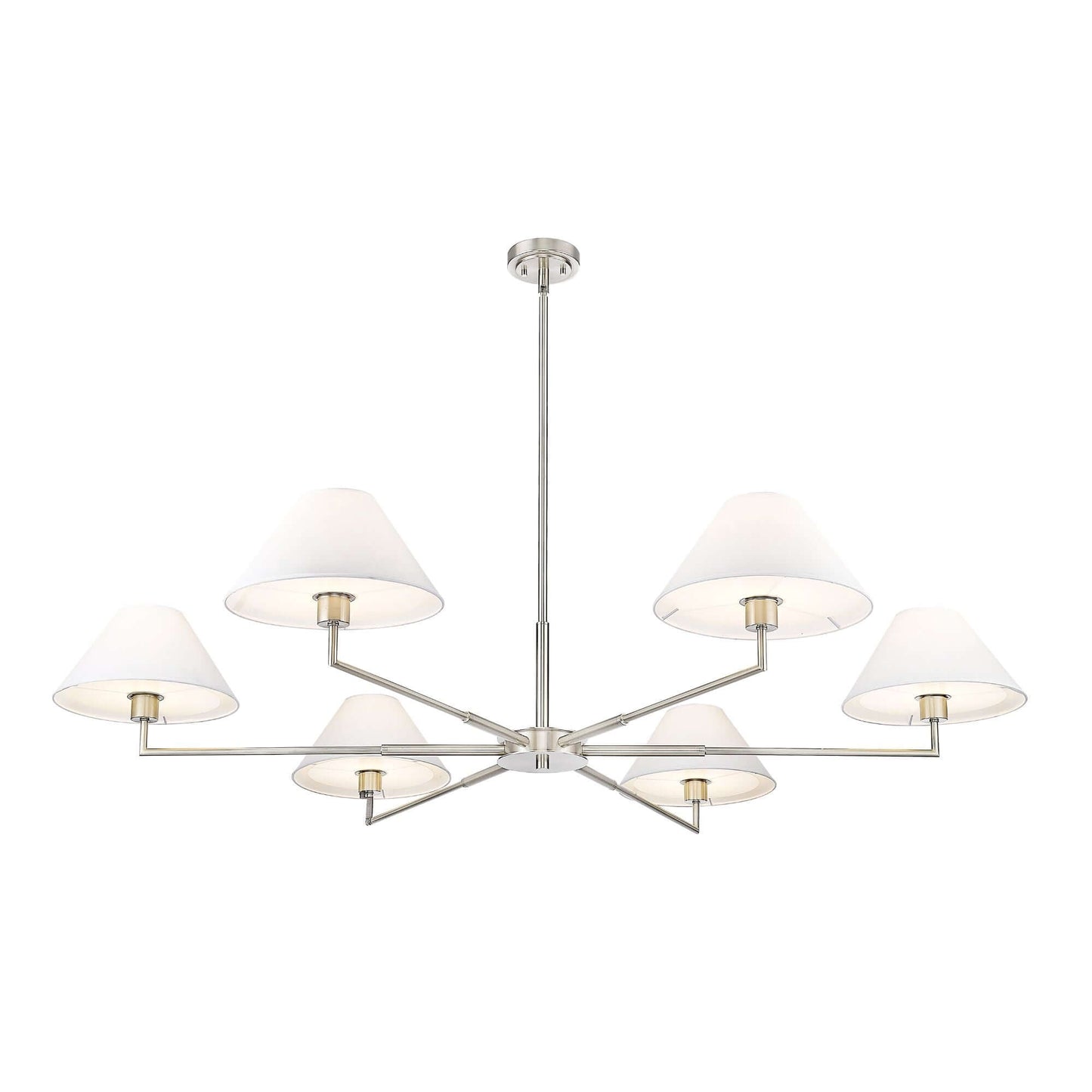 Leila 6 Light Chandelier Brushed Nickel