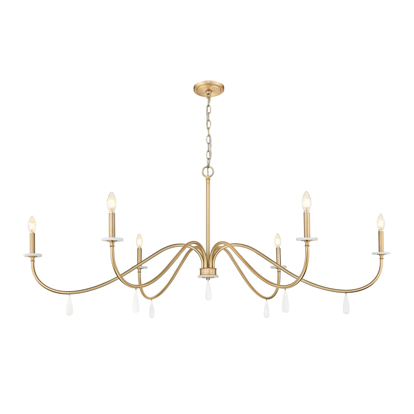 Toussant 6 Light Chandelier Modern Gold