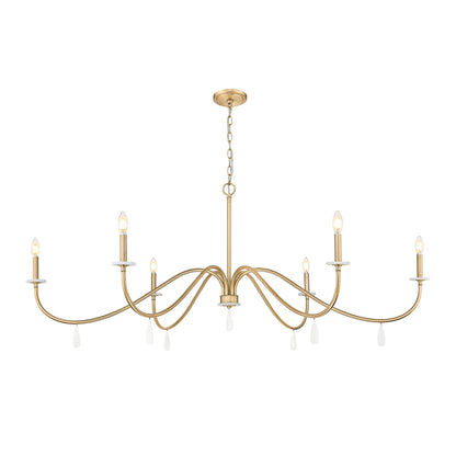 Toussant 6 Light Chandelier Modern Gold