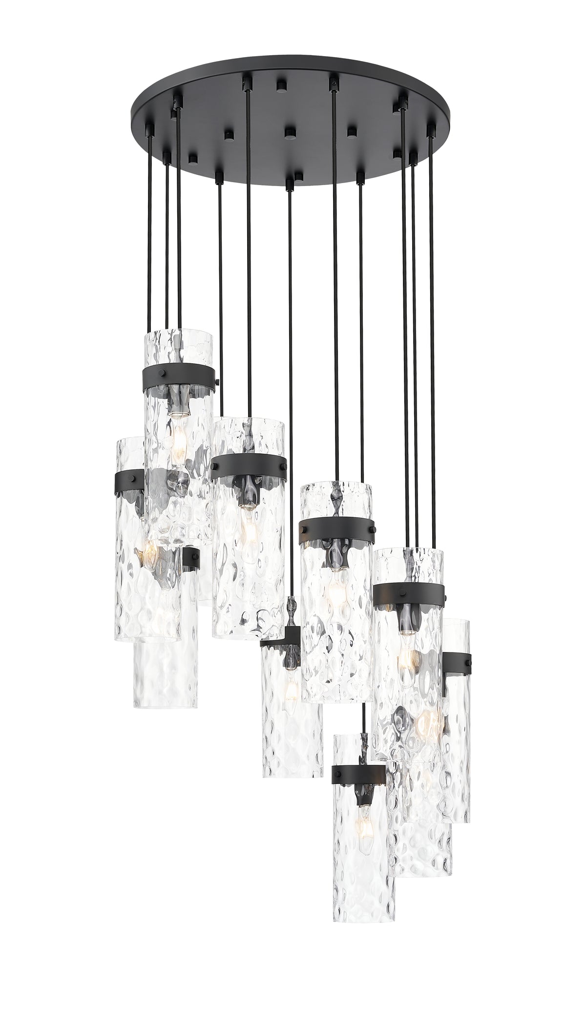 Fontaine 11 Light Chandelier Matte Black