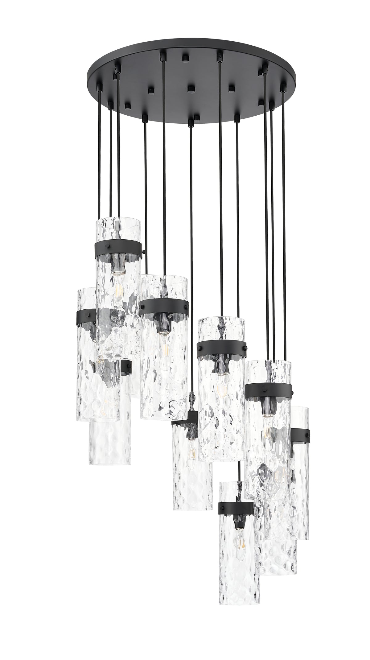 Fontaine 11 Light Chandelier Matte Black